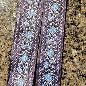 Elegant Purple and Blue Patterned Purse Strap